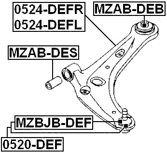 Fits MAZDA DEMIO DE 2007-2014 - Ball Joint | eBay