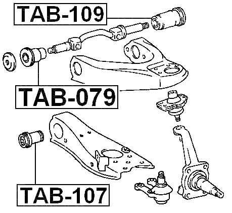 Fits TOYOTA LITE/TOWNACE V,WG BUSHING, FRONT UPPER CONTROL ARM | eBay