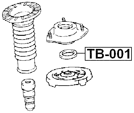 FRONT SHOCK ABSORBER BEARING FOR LEXUS RX400H 2005-2008 OEM 90903-63002